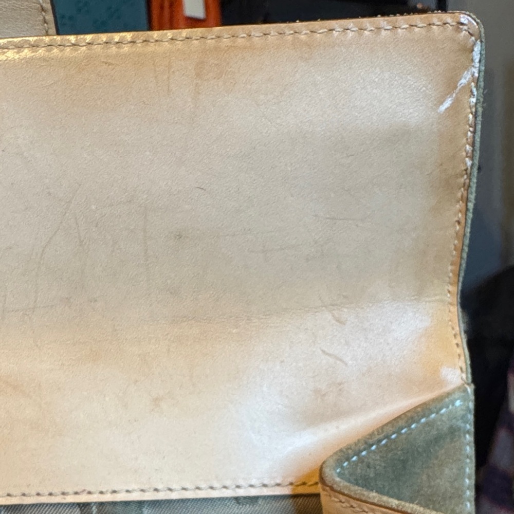 Coach 2003 Suede & Leather Legacy Multicolored Striped Clutch - EUC & RARE! - Picture 5 of 10